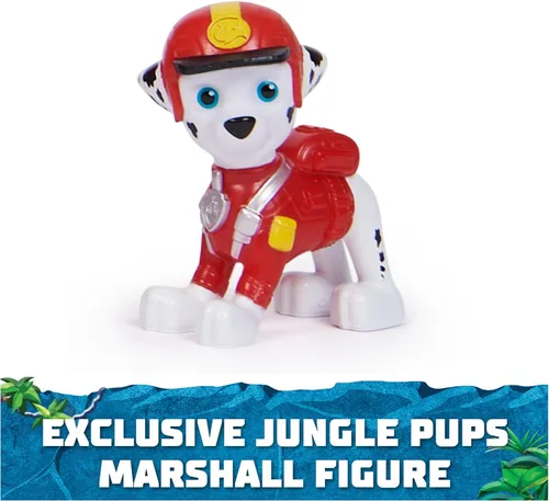 Miniatura 7 de Paw Patrol Jungle Pups, Camión de bomberos de elefante Marshall con lanzador de proyectiles, camión de juguete con figura de acción, juguetes