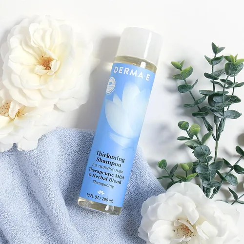 Miniatura 5 de Derma E Champú espesante para adelgazar el cabello – Sin sulfato terapéutico menta y hierbas voluminizante, 10 oz