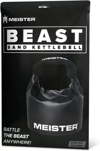 Miniatura 6 de Pesa rusa de arena portátil Meister BEAST - Peso de saco de arena suave - 11.3kg / 25lb - Negro