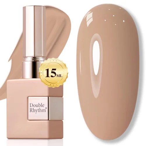 Miniatura 46 de Double Rhythm 15ml de esmalte de uñas en gel, color puro, mismo color, misma botella, esmalte de uñas de remoción para arte de manicura en salón
