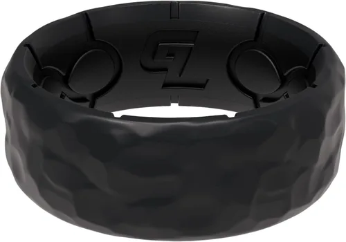 Groove Life Zeus - Anillo de silicona martillado martillado de goma transpirable para hombres, cobertura de por vida, diseño único, anillo de ajuste