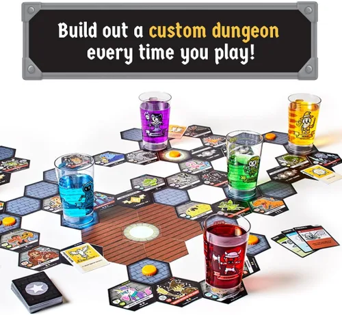 Miniatura 4 de Rollacrit Heroes of Barcadia Juego de Tablero – Juego de Fiesta con Sistema Liquid Life™ y Piezas Impermeables