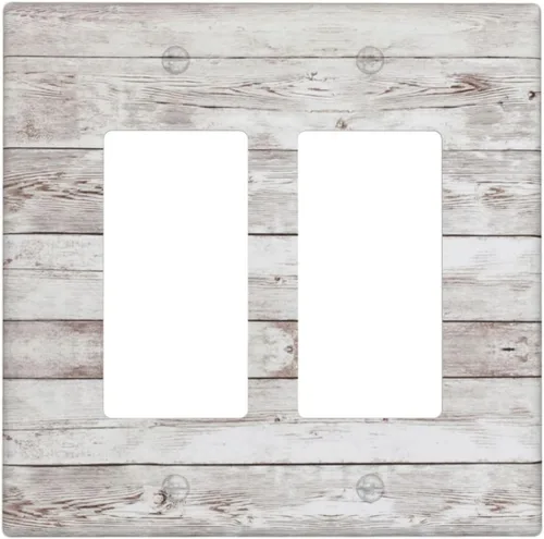 Miniatura 112 de Cubierta de Interruptor de Palanca Única de Asta de Venado de Madera de Estilo Rústico de Granja Placa Decorativa de Pared de 1 Banda Placa Frontal