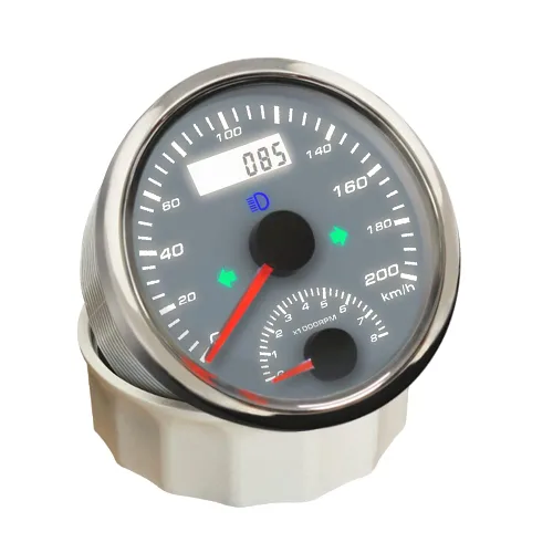 Miniatura 2 de ELING Velocímetro GPS 2 en 1 con tacómetro 200KM/H 8000RPM para automóvil, motocicleta, ATV, UTV, kilometraje reiniciable 3.346 in 9-32 V Blanco