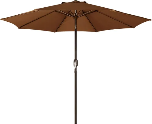Miniatura 35 de Blissun - Sombrilla de aluminio para patio al aire libre de 9 pies, sombrilla de mesa para exteriores, sombrilla de jardín, sombrilla de mercado