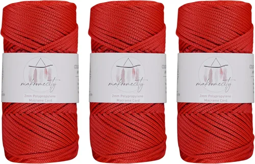 Miniatura 56 de Makromecity, Cordón de macramé de poliéster de 2 mm x 38 m (125 yardas) 2 mm de polipropileno, cordón de macramé para crochet, bolsas de macramé