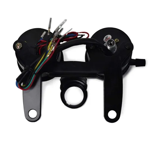 Miniatura 4 de 0061 1 unids motocicleta velocímetro odómetro 1 unids tacómetro con soporte 12v 2.559 in universal para Honda Yamaha Suzuki Kawasaki negro