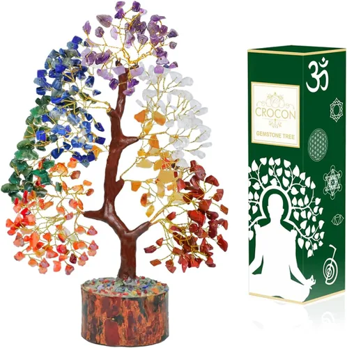 El árbol de cristal original de 7 chakras, regalo de cumpleaños para mujeres, árbol de la vida de cristal curativo para hermana, regalos de Ba 7