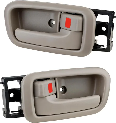JDMON Manijas de puerta interiores con bisel de repuesto para Toyota Tundra 2000-2006 Reemplazo para 692060C010B2 69206-0C010-B2 Juego de manijas