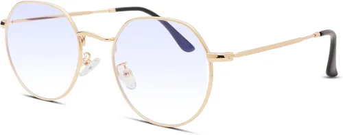 Miniatura 15 de Pro Acme Gafas redondas de moda Metal Clear Lens Frame Vintage Unisex Gafas 53MM