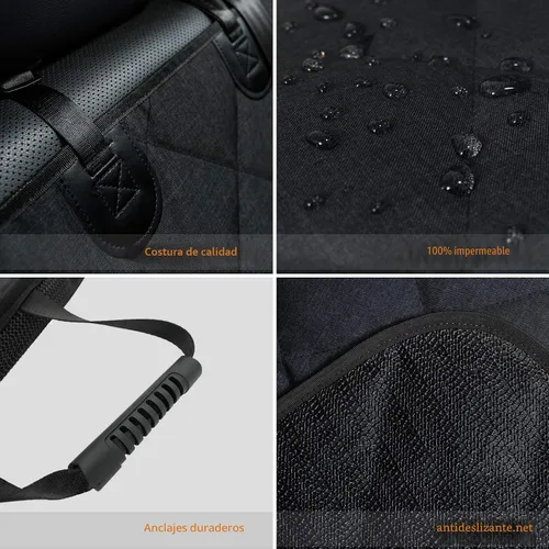 Miniatura 5 de Petalage - Funda de asiento de automóvil para perro, antideslizante, impermeable, resistente, a prueba de arañazos, lavable, compatible