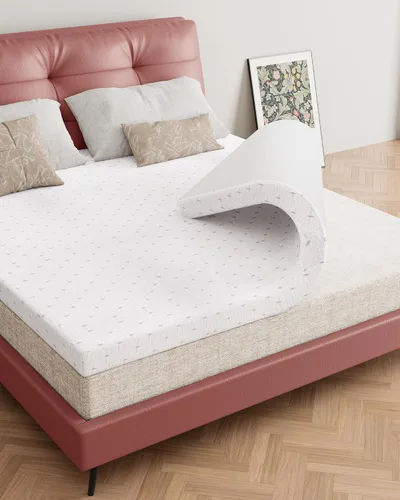 Miniatura 12 de Ferlizer Cubrecolchón de 2 pulgadas [Queen], cubrecolchón de espuma viscoelástica Queen con funda ultrasuave y correas de esquina, certificado