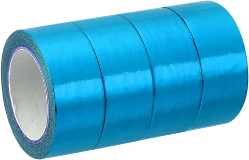 PATIKIL Cinta adhesiva metálica Washi de 0.591 in x 16.4 ft, 4 unidades de papel de arte para espejo, autoadhesivas, para bricolaje, manualidades,