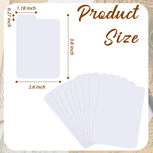Miniatura 2 de Lewtemi 100 separadores de tarjetas, separadores de páginas de tarjetas intercambiables, separadores de juego para suministros de almacenamiento