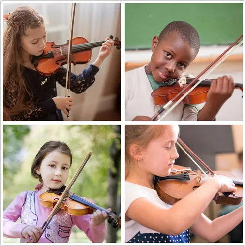 Miniatura 6 de SUEWIO Reposapiés para violín para 1/2 tamaño, soporte de hombro ajustable para violín para niños principiantes con cómoda almohadilla de espuma