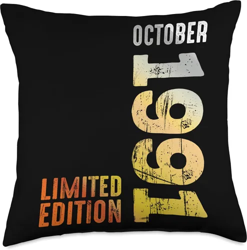 Miniatura 4 de Since October 1991 Retro 1991 Vintage 1991 October Throw Pillow