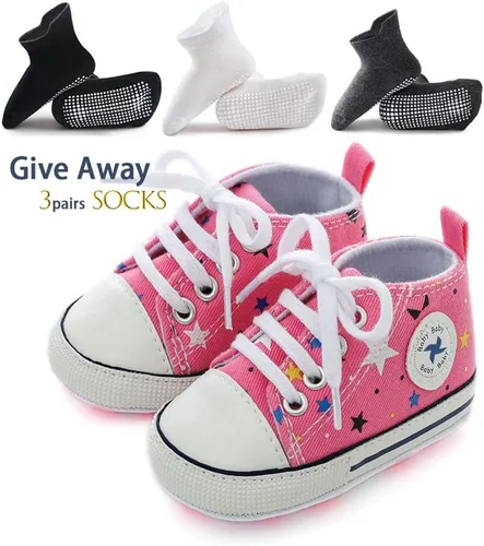 Miniatura 2 de Zapatos de lona suave unisex para bebés, niños y niñas, tenis antideslizantes ligeros para bebés recién nacidos