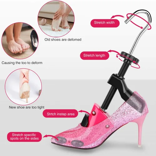 Miniatura 3 de JJDPARTS Estirador de zapatos, par de expansores de zapatos de 4 vías para mujeres y hombres