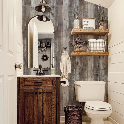 Miniatura 6 de Livebor Papel Tapiz Gris Shiplap Despegar y Pegar Papel de Contacto de Madera 17.7" x 196.8" Papel Tapiz de Madera Desgastada Despegar y Pegar Pared