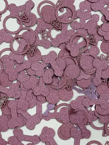 Miniatura 3 de 801 piezas de decoración de fiesta de confeti rosa con purpurina rosa para el día de San Valentín, celebración, boda, compromiso