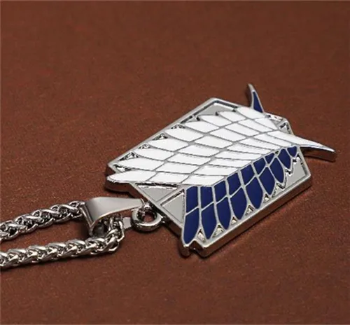 Miniatura 3 de MeganJDesigns Collar con dije de personaje de anime, alas de la libertad, para niños y niñas, fanáticos del anime, Zinc, No es una piedra preciosa