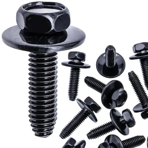 Rexka 30 piezas M6-1.0 X 0.984 in Tornillos de cuerpo para GM Buick Cadillac Chevrolet Panel de moldura de puerta Raidator Niebla Bocina de lámpara