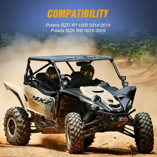 Miniatura 6 de Nilight Barra de Luces UTV Frontal Lateral Pilar A Soportes de Montaje de Luces Dobles para Capó para Cápsulas LED Compatibles con Polaris RZR XP