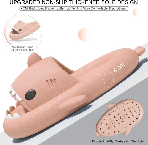 Miniatura 3 de MUMIK Sandalias de tiburón para niños, pantuflas de tiburón mejoradas, sandalias de tiburón en la nube, antideslizantes, suela gruesa, cómodas