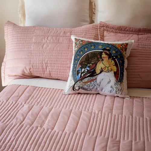 Miniatura 5 de 3dRose Mucha - Muse of Music - Funda de almohada, 16 x 16 pulgadas (pc_171470_1)