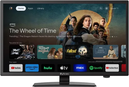 Miniatura 2 de SYLVOX Smart RV TV, 24 pulgadas 12 voltios TV para RV Camper 1080P DC/AC Powered Television, compatible con Google OS, compatible con aplicaciones