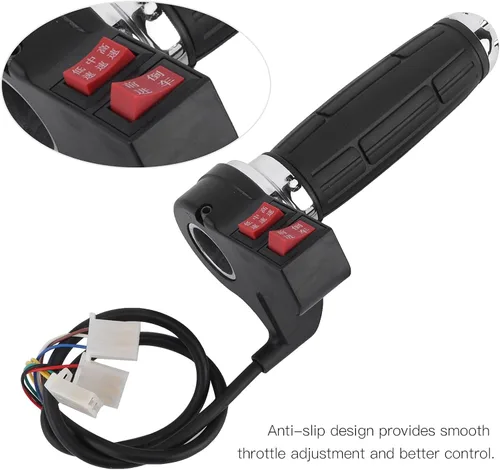 Miniatura 2 de Empuñadura del acelerador, 1 par de 3 controles de velocidad de 0.866 in para scooter eléctrico de alambre de acelerador para motocicleta