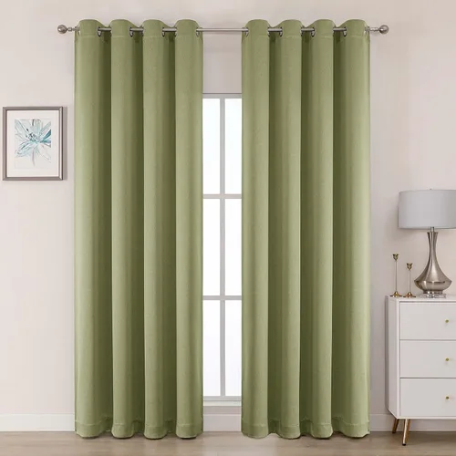 Miniatura 34 de OWENIE Cortinas 100% opacas de 96 pulgadas de largo, 2 paneles para dormitorio, sala de estar, cortinas superiores con aislamiento térmico