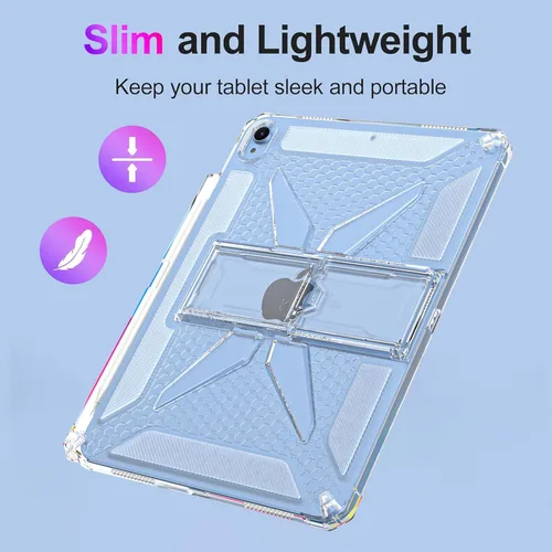 Miniatura 12 de Clear Stand Case for iPad Air 3 (Air 3rd Generation) 10.5 inch 2019 & iPad Pro 10.5 inch 2017 with Pencil Holder/Kickstand Soft TPU Back Silicone