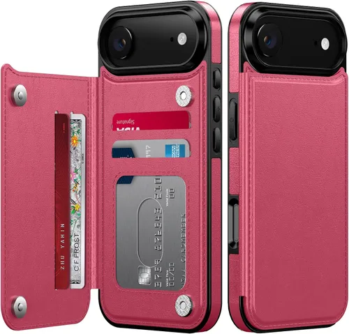 Miniatura 86 de FUNMIKO Funda tipo cartera para iPhone 13 con tarjetero, bloqueo RFID, protección de grado militar y obras de arte impresas con rayos UV, cierre