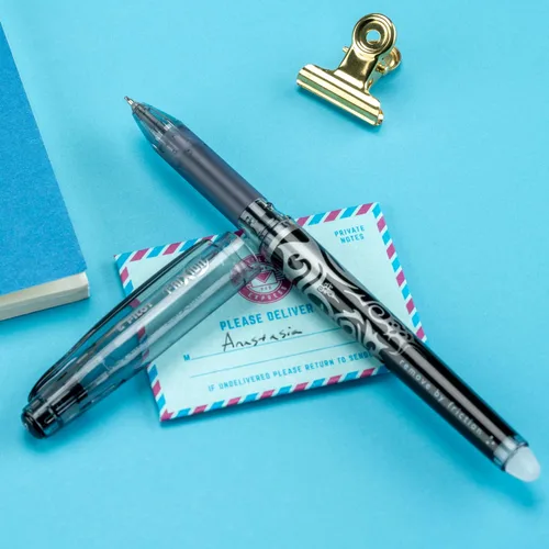 Miniatura 5 de PILOT FriXion Point Synergy - Bolígrafos de tinta de gel borrables y recargables, punta extrafina, tinta negra, paquete de 12 (31573)