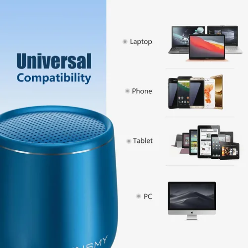 Miniatura 8 de INSMY Altavoz Bluetooth pequeño, mini altavoz inalámbrico portátil impermeable, emparejamiento estéreo de audio rico en graves intensos