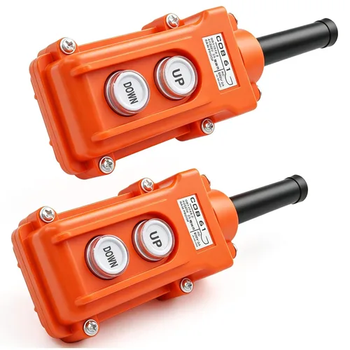 mxuteuk Interruptor de botón pulsador momentáneo COB61-UP-DOWN 2 uds. Interruptor de control de elevación, interruptor de control de alzamiento