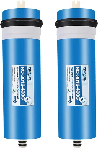 Miniatura 25 de Paquete de 2 elementos universales de membrana RO de ósmosis inversa de 600 GPD, filtro de agua de repuesto de 3.0 x 12 pulgadas, para sistema