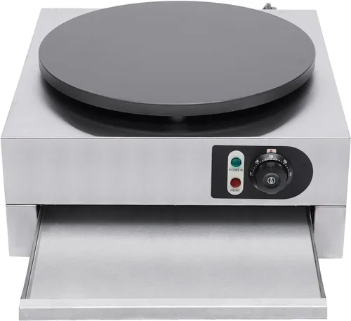 Miniatura 4 de Máquina eléctrica para hacer crepes de 3KW, 16 pulgadas, para hacer crepes comercial, temperatura ajustable 122.0-572.0 °F (122-572℉) 110V con 3000w