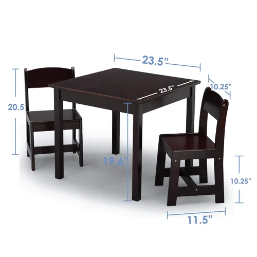 Miniatura 5 de Delta Children MySize - Juego de mesa y silla de madera para niños (2 sillas incluidas), ideal para artes y manualidades, merienda, tareas y más