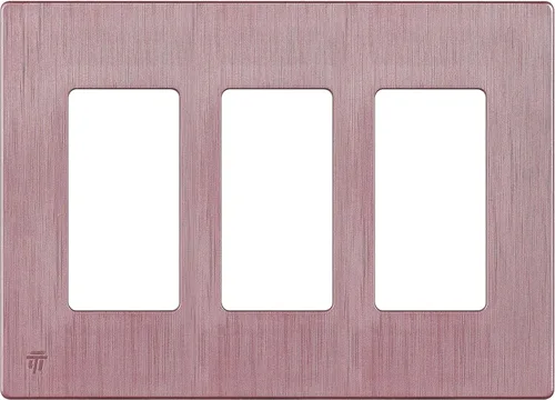 Miniatura 90 de ENERLITES Placas de pared decorativas sin tornillos, cubiertas de tomacorrientes seguras para niños, tamaño de 4 posiciones, 4.68" H x 8.30" L, Negro