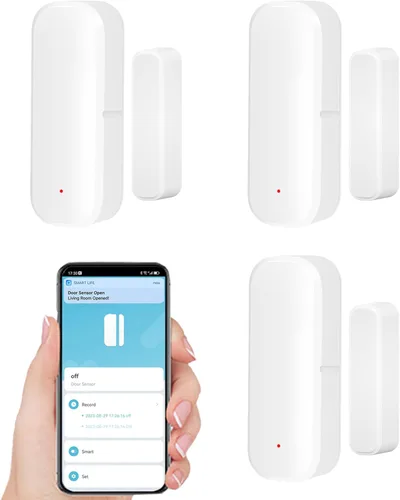 Miniatura 8 de Sensor de puerta WiFi inteligente: sensor de ventana inalámbrico con alerta de notificación de aplicaciones, sensor de contacto abierto de puerta
