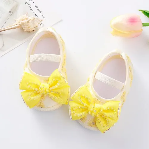 Miniatura 4 de DDDHL Zapatos para bebés, zapatos de princesa, lisos, con diadema suave, para bebés y niñas de 0 a 18 meses