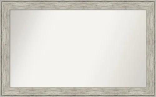 Miniatura 387 de Amanti Art Espejo de baño plateado para sobre fregadero, 28 x 47 pulgadas, espejo rectangular de plata imperial, marco de madera tradicional de gran
