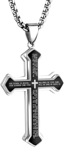 Miniatura 9 de Colgante de cruz para espejo retrovisor de automóvil, colgante para decoración de automóvil, accesorios de espejo, adorno para interior de Negro