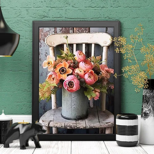 Miniatura 6 de YOYA Paquete de 2 Kits de Pintura de Diamantes para Adultos, Kits de Arte de Diamantes con Accesorios y Herramientas, Flores de Bricolaje Pintura
