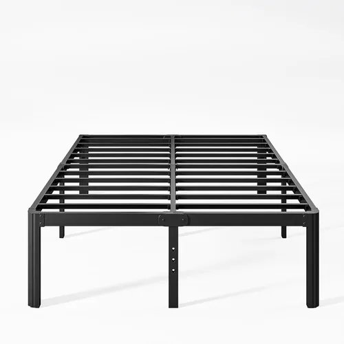 Marco de Cama de Metal de Alta Resistencia de 16 Pulgadas de Alto Tamaño Full, Marco de Cama de Plataforma Tamaño Full Sin Necesidad de Somier, Sin