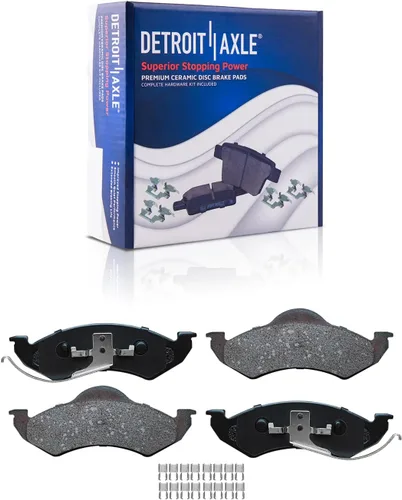 Miniatura 69 de Detroit Axle - Pastillas de freno de cerámica delanteras Reemplazo de pinza de freno derecha para Dodge Ram 1500 Dakota, Ram 1500 Classic - Juego
