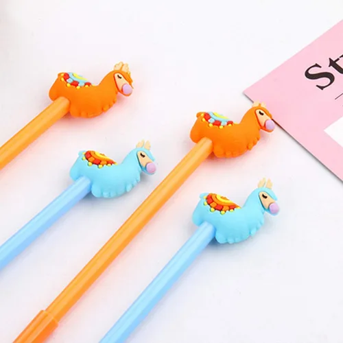 Miniatura 8 de Animal Llama Alpaca Oveja Camel Bolígrafos de Gel Set Moda Lindo Colorido Kawaii Encantador Colorido Bolígrafos de Gel de Oficina Material Escolar