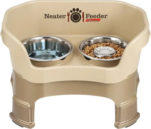 Miniatura 28 de Neater Feeder Deluxe - Tazones elevados para perros grandes a prueba de desorden – Fabricado en Estados Unidos – Soporte elevado para comida